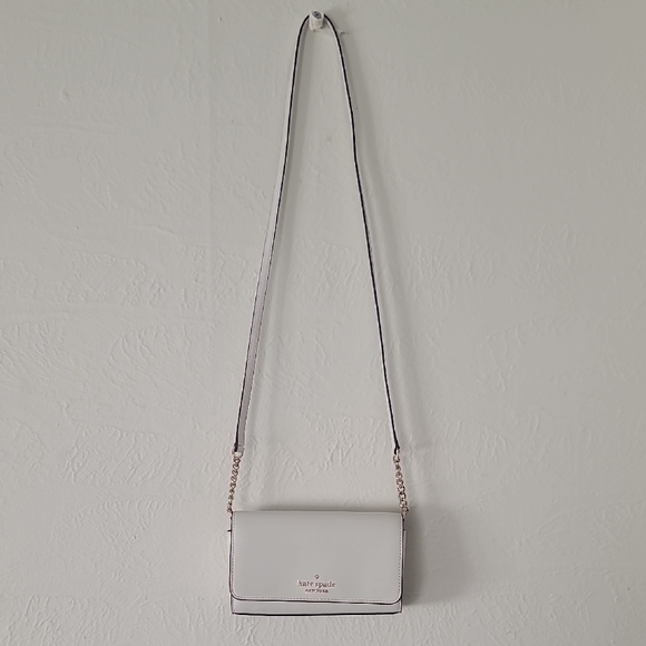 Kate Spade Madison Saffiano Leather Small Flap Crossbody Meringue - Picture 8 of 8